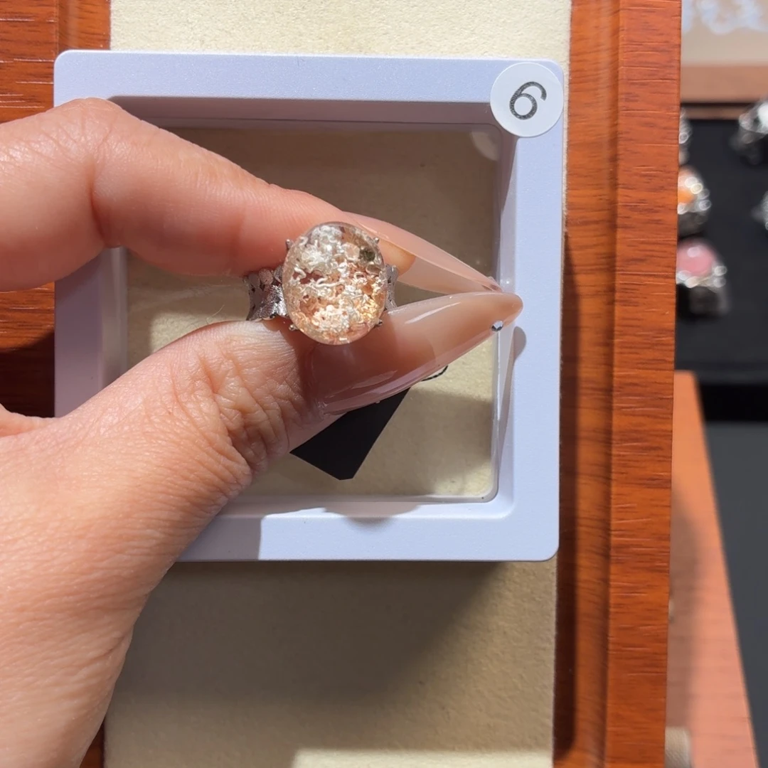 ****子水晶银S925镶嵌戒指