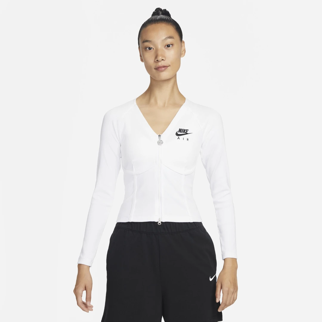Nike耐克女子长袖上衣春季新款休闲运动刺绣个性柔软 FD2377-100