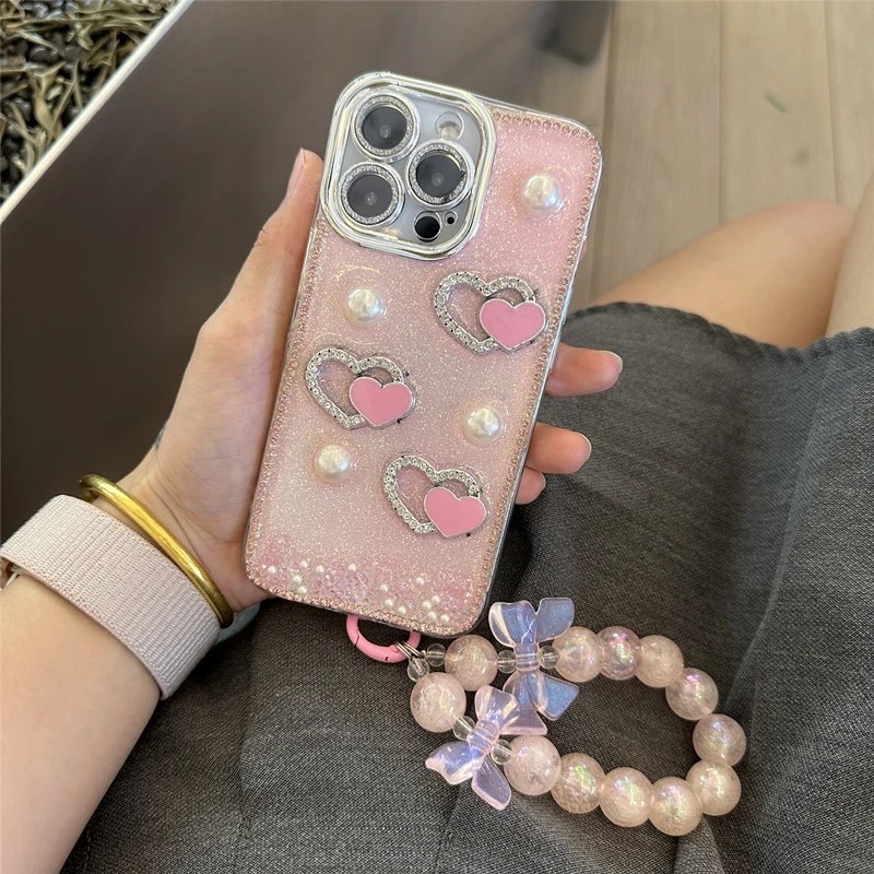 日韩ins甜酷爱心少女手机壳适用苹果17镜头膜oppo小米vivo全包女