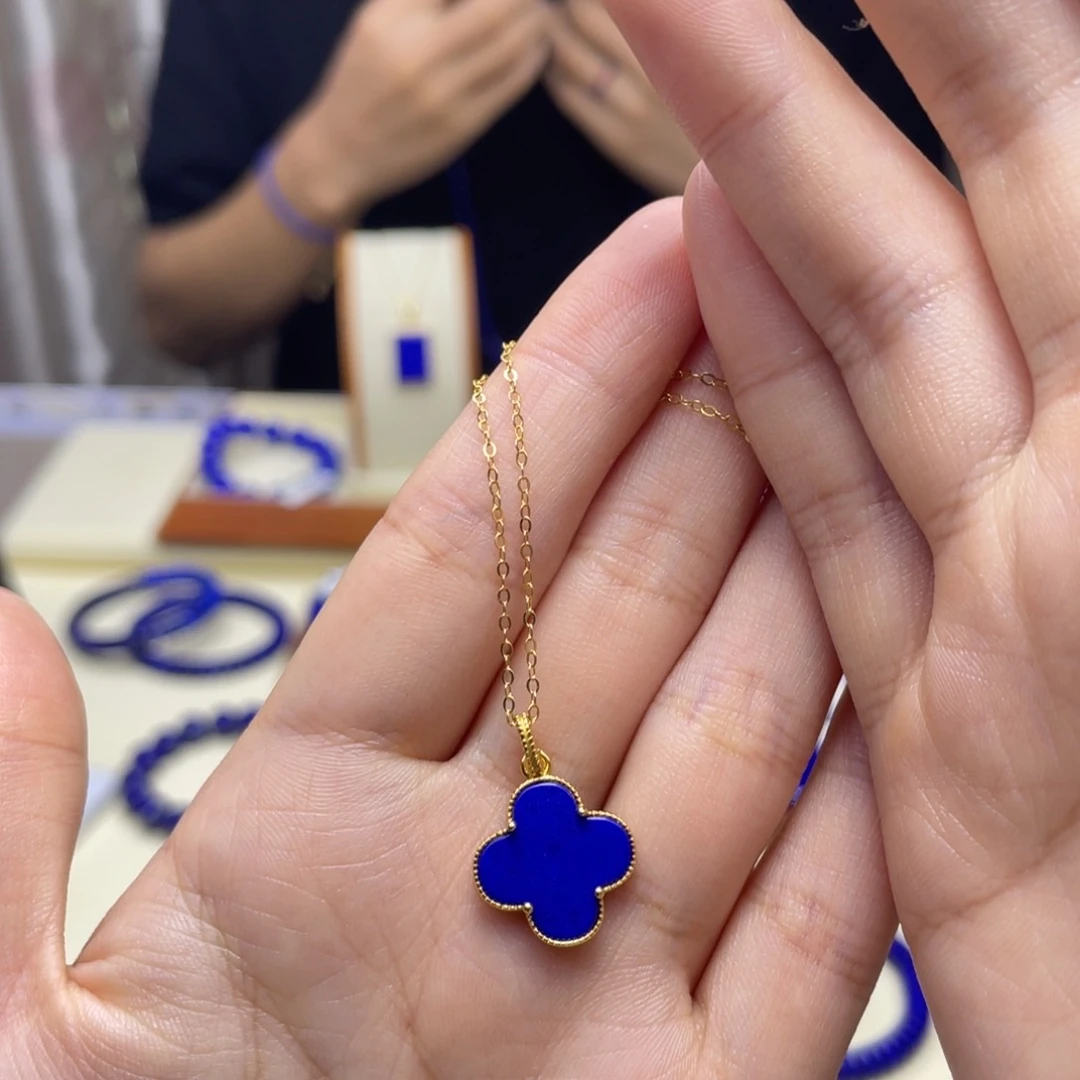 银S925镀金镶嵌青金石吊坠