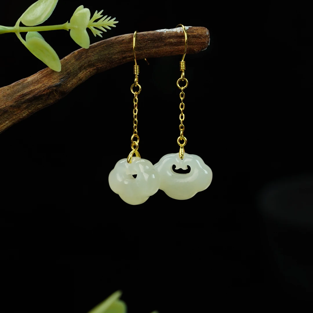 【小北好物】S925银和田玉耳钩约12*15mm【多样性发一件】-17QH13X516