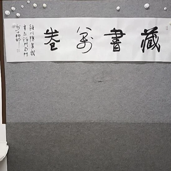 书法藏书万卷四肢对开书法