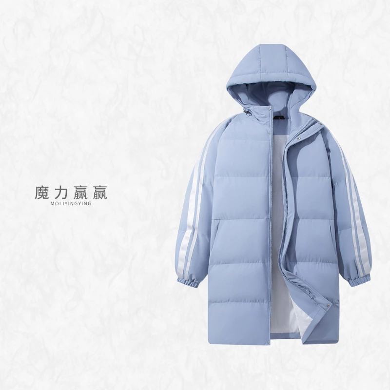 【Molywinn·多防】魔力赢赢保暖宽松连帽长款棉服休闲情侣款55555