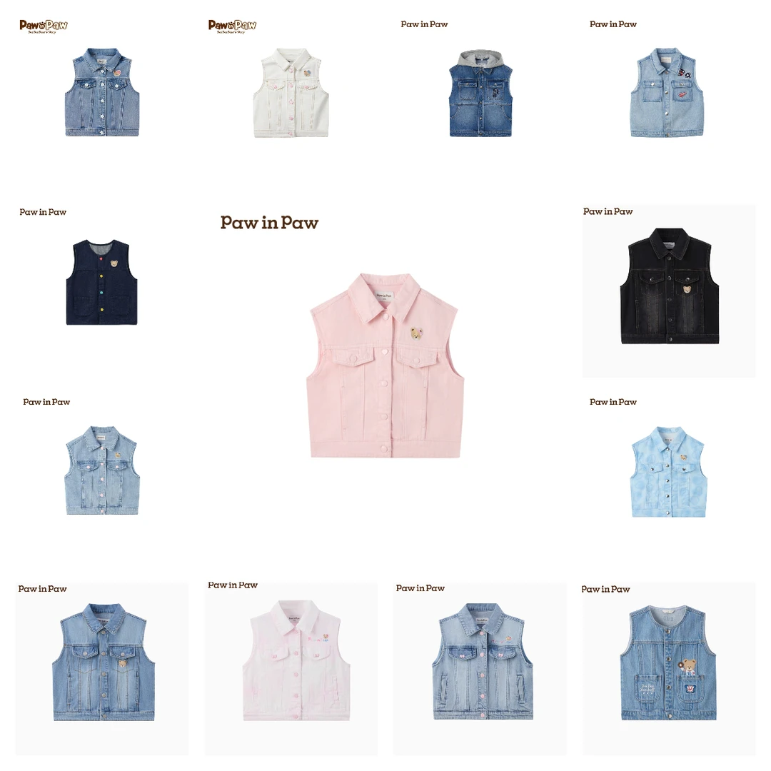 【8款可选-休闲马甲集合】运动男童外穿洋气女童夏季牛仔马甲美式风