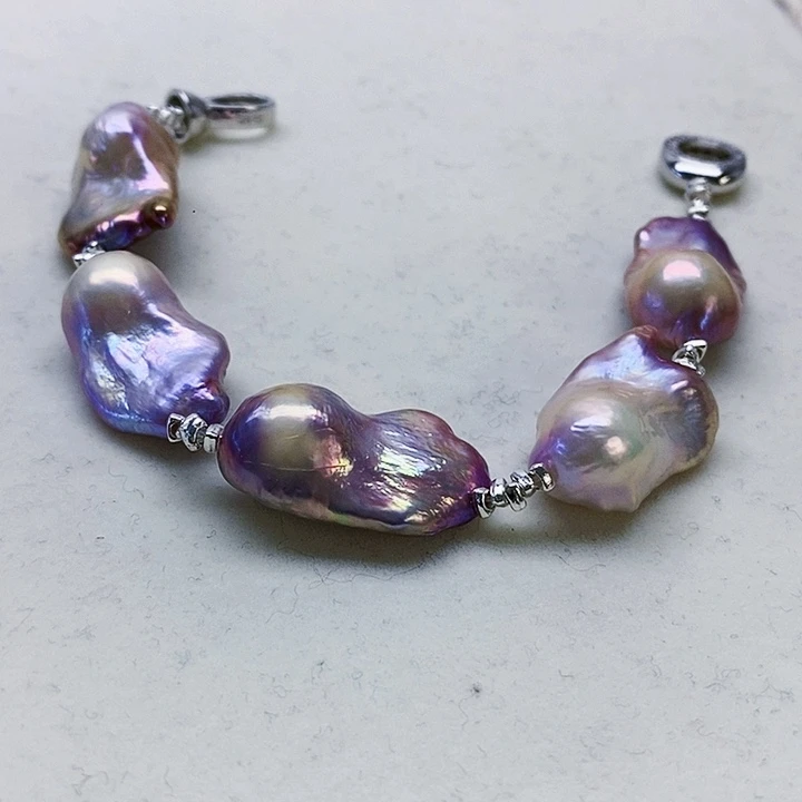 银S925镶嵌耳饰淡水珍珠