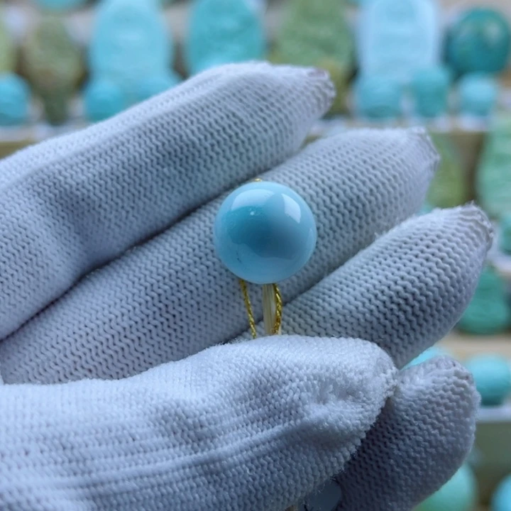 绿松石未镶嵌珠宝奇石14mm