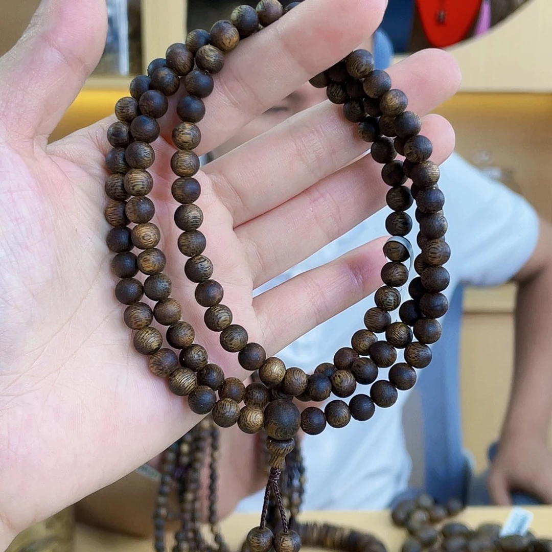 沉香沉香碎屑棋楠圆珠长串0.6/15克多样性发一