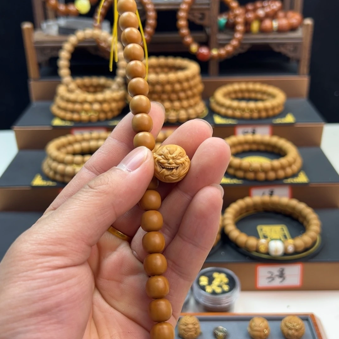 猴头核桃手串微瑕哑光老型➕舔僧