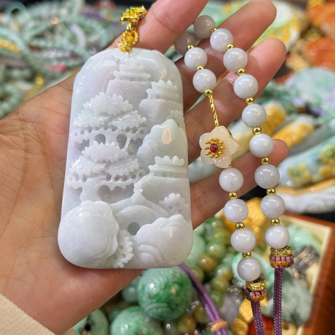 翡翠颈饰未镶嵌待编款