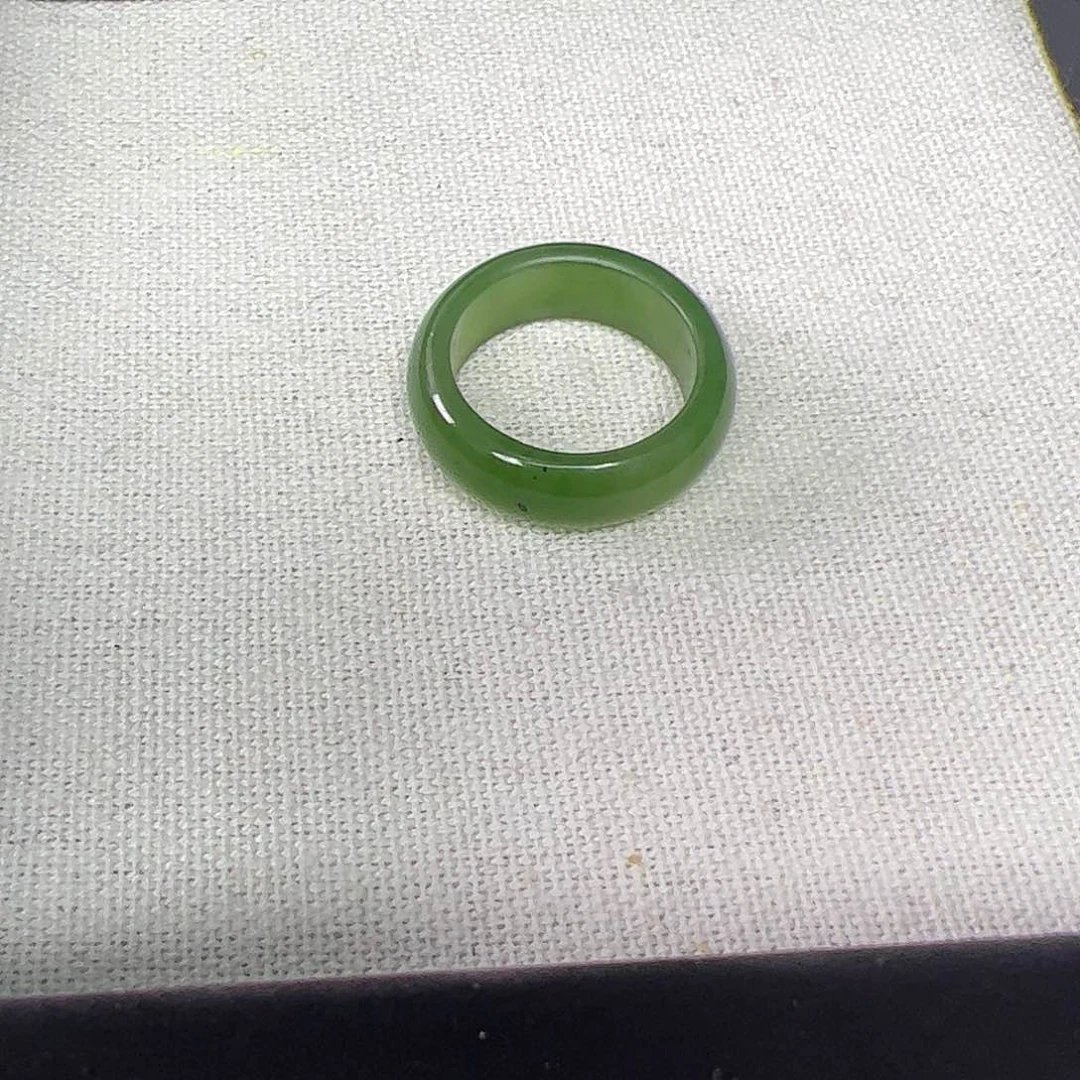 和田玉戒指未镶嵌14号碧玉