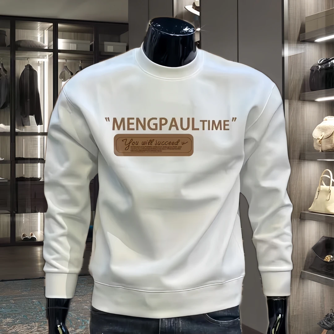 时尚男士秋冬高级潮牌卫衣港风帅气青年百搭休闲轻奢长袖男装上衣