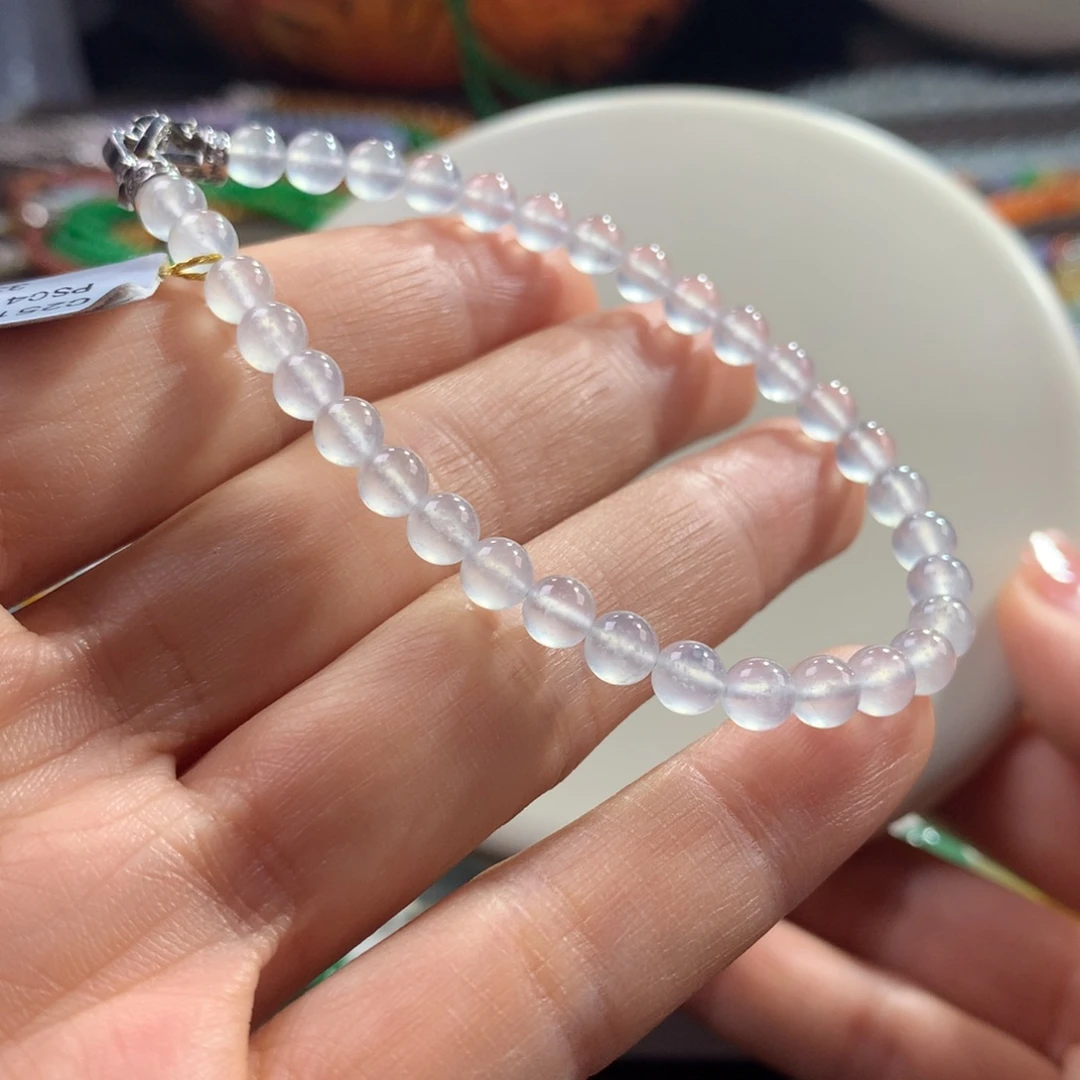 翡翠未镶嵌项圈！木那高冰起荧光茅台雪花棉卡4.95