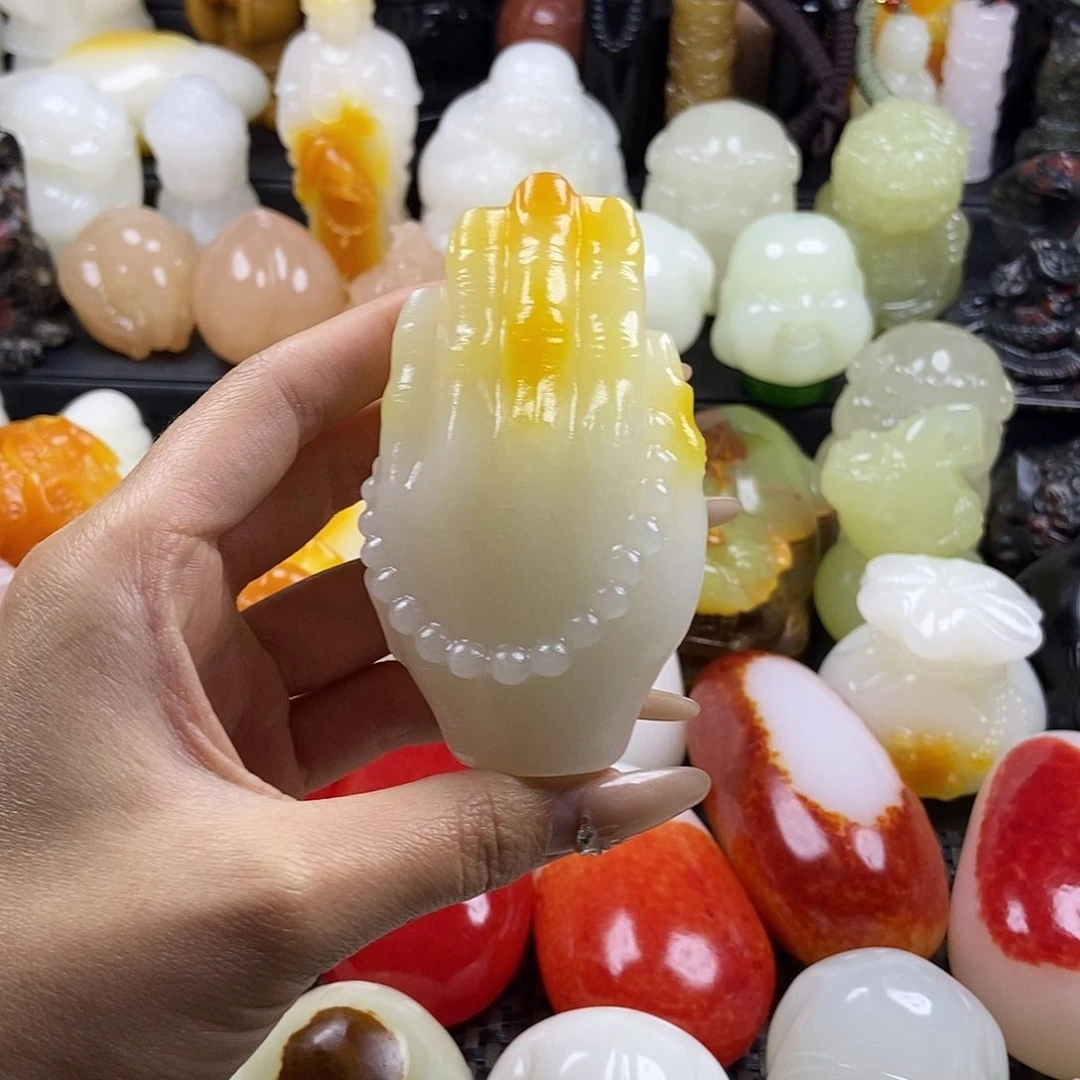 无花朵原石雕刻把件