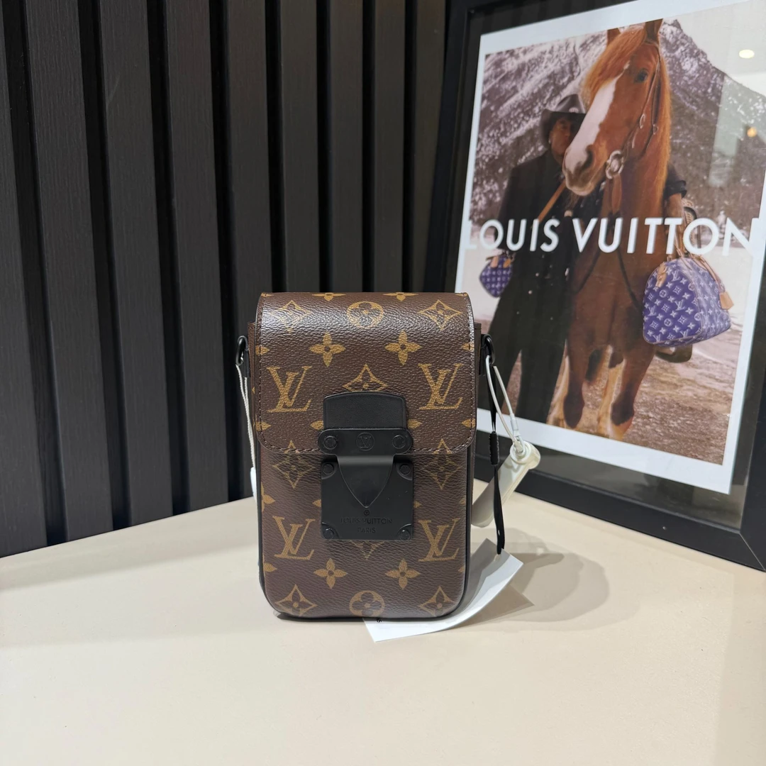 95新 LouisVuitton/路易威登 98新60157414黑扣老花soblack单肩包