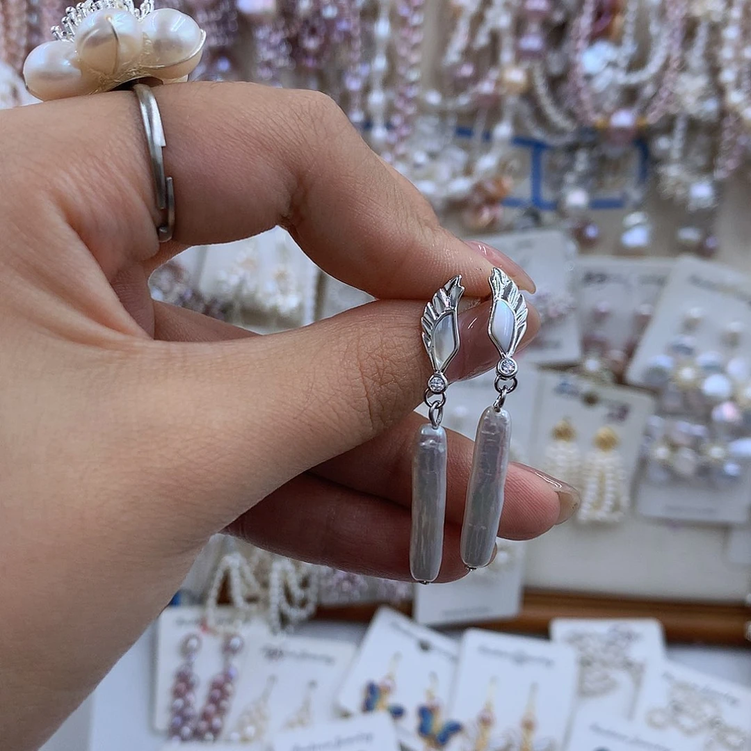 项圈银S925镶嵌淡水珍珠