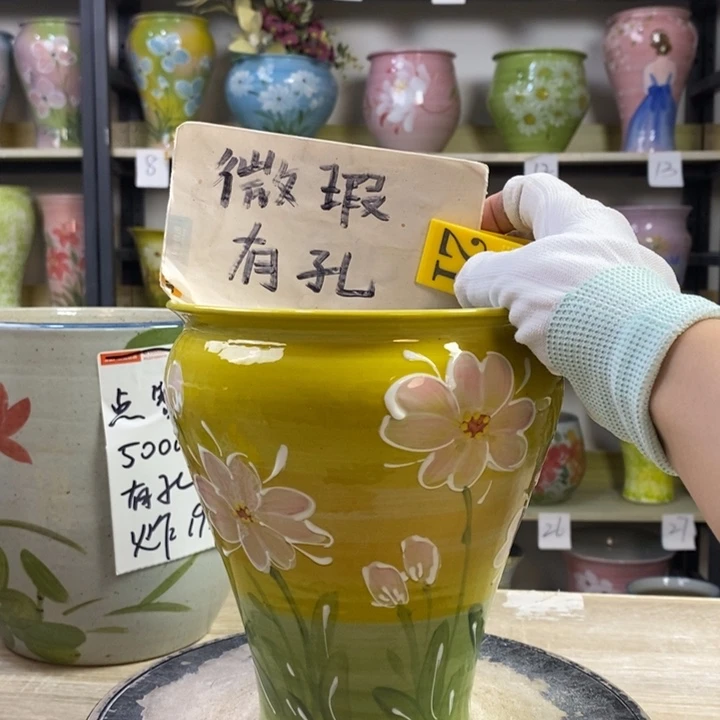 景德镇手工手绘陶瓷花盆