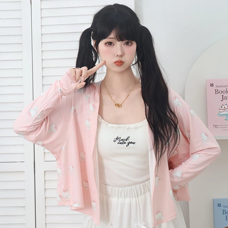 三丽鸥授权正版可爱卡通高颜值少女心成人款防晒衣斗篷夏季遮阳