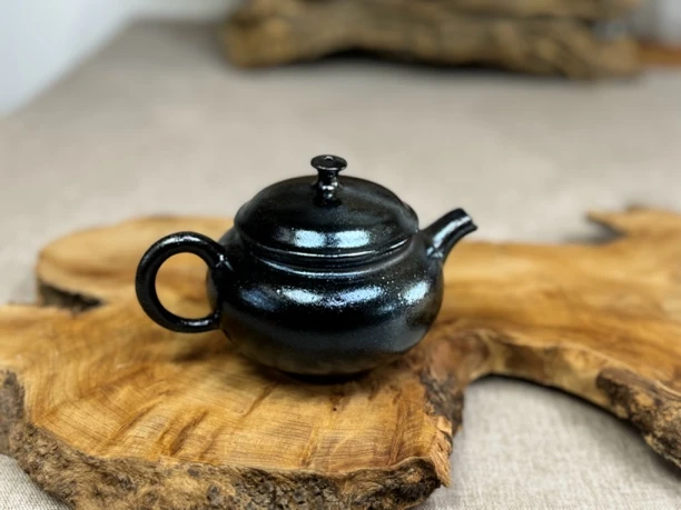 建水紫陶柴烧茶壶