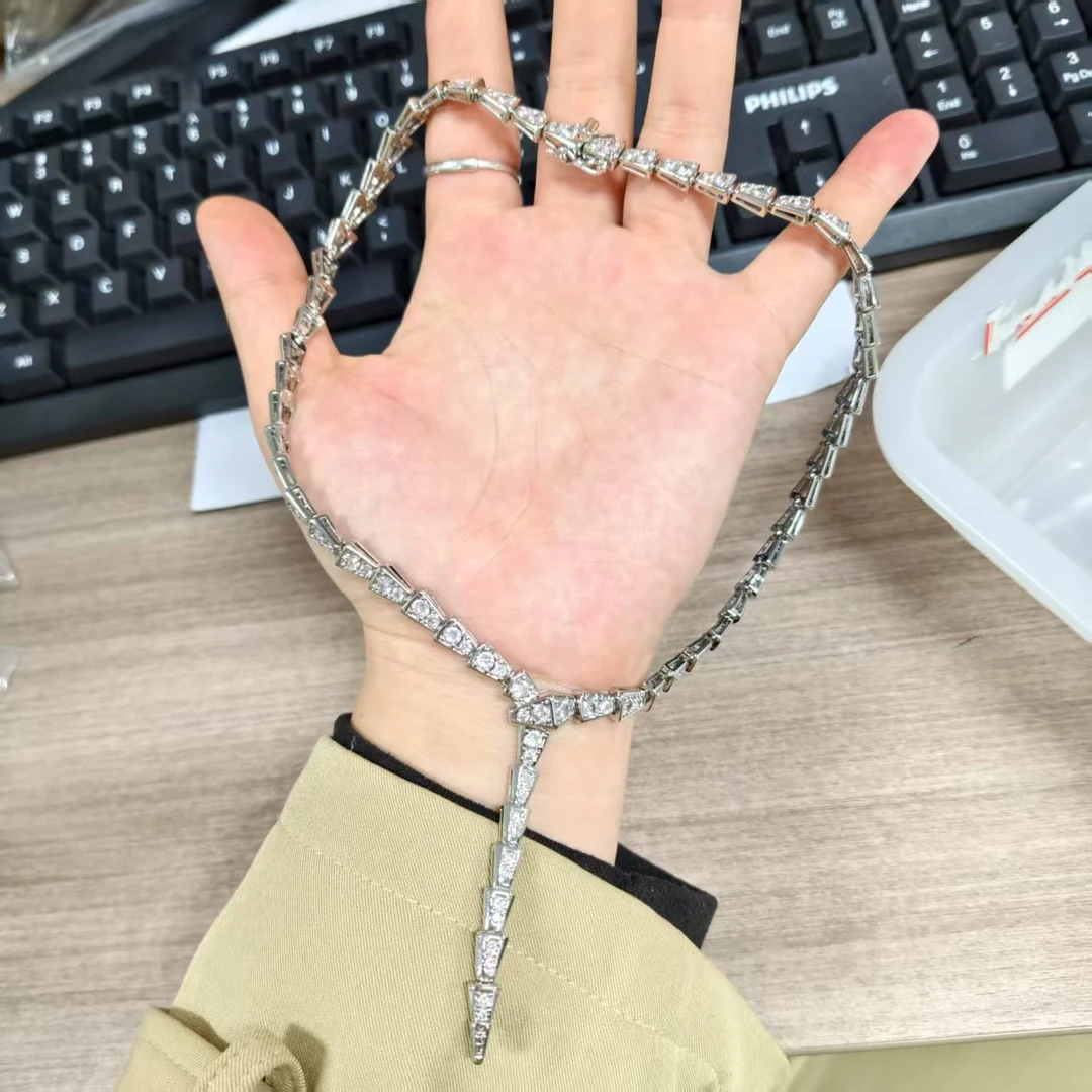 铜合金项链 轻奢个性设计简约镶嵌小众百搭时尚项链坠链 GPC-5119