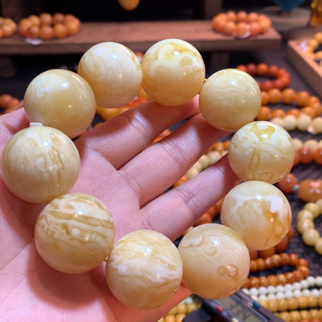 蜜蜡未镶嵌手串蜜蜡手串