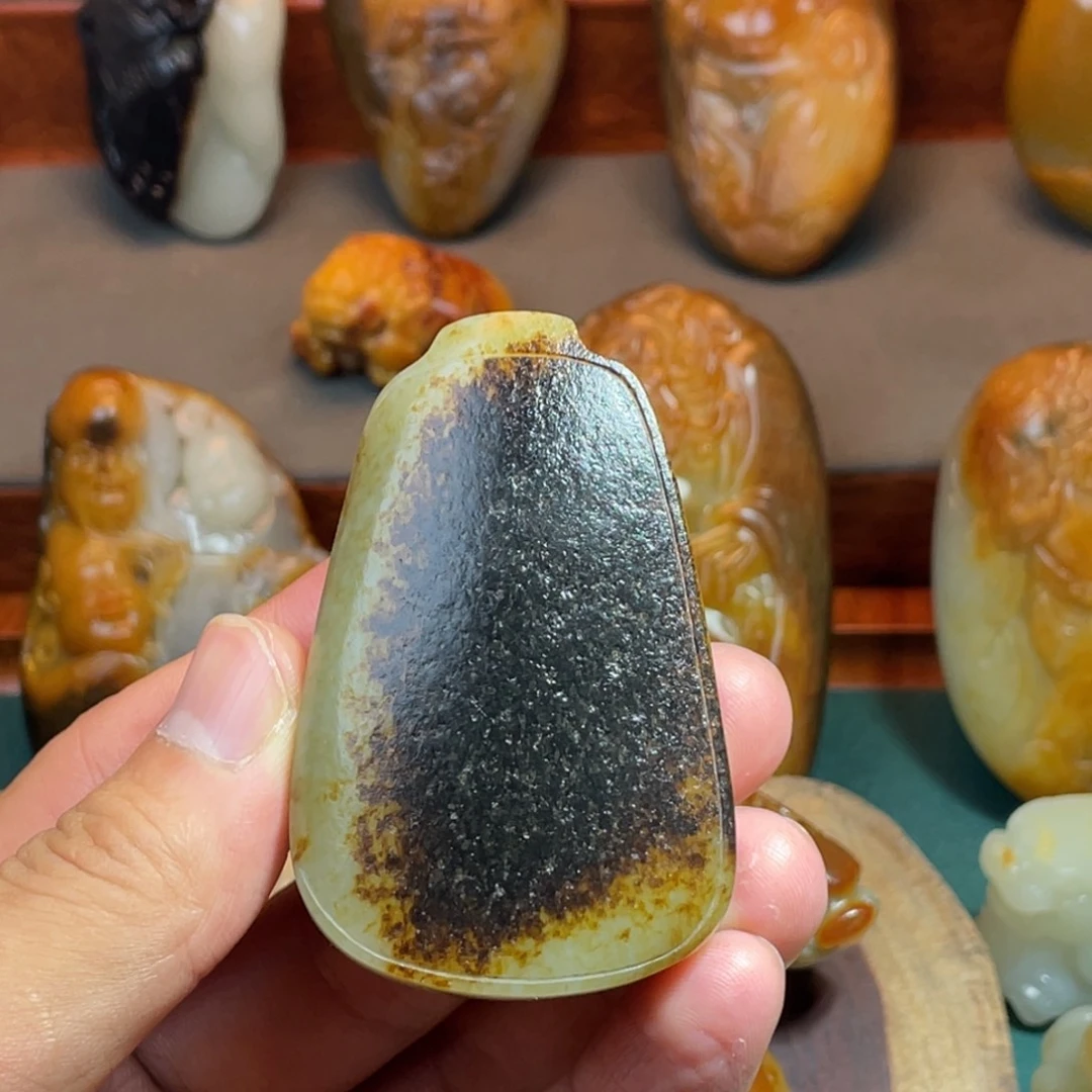 和田玉未镶嵌吊坠(不含链)