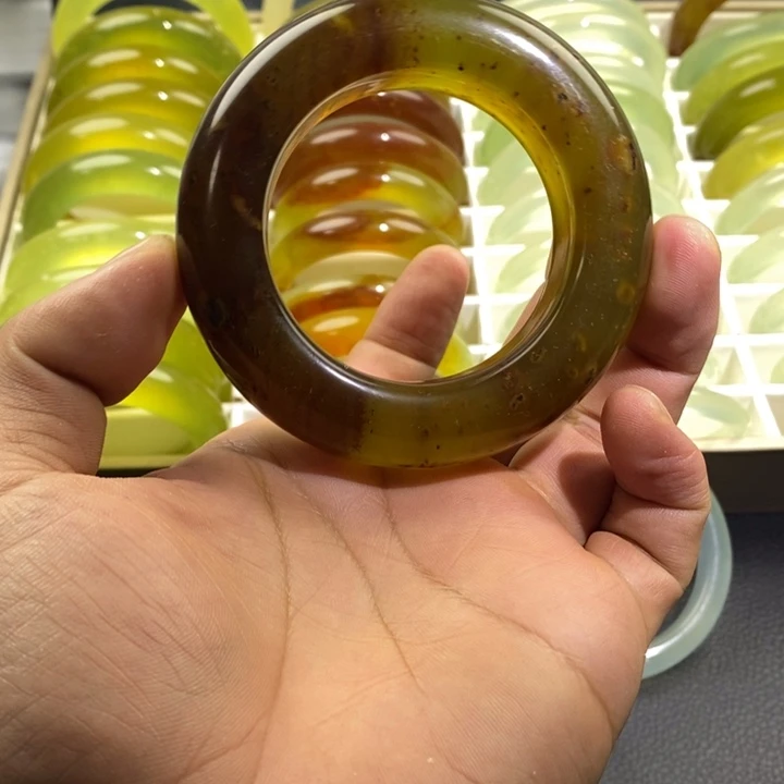 蛇纹石玉合金手镯52.8