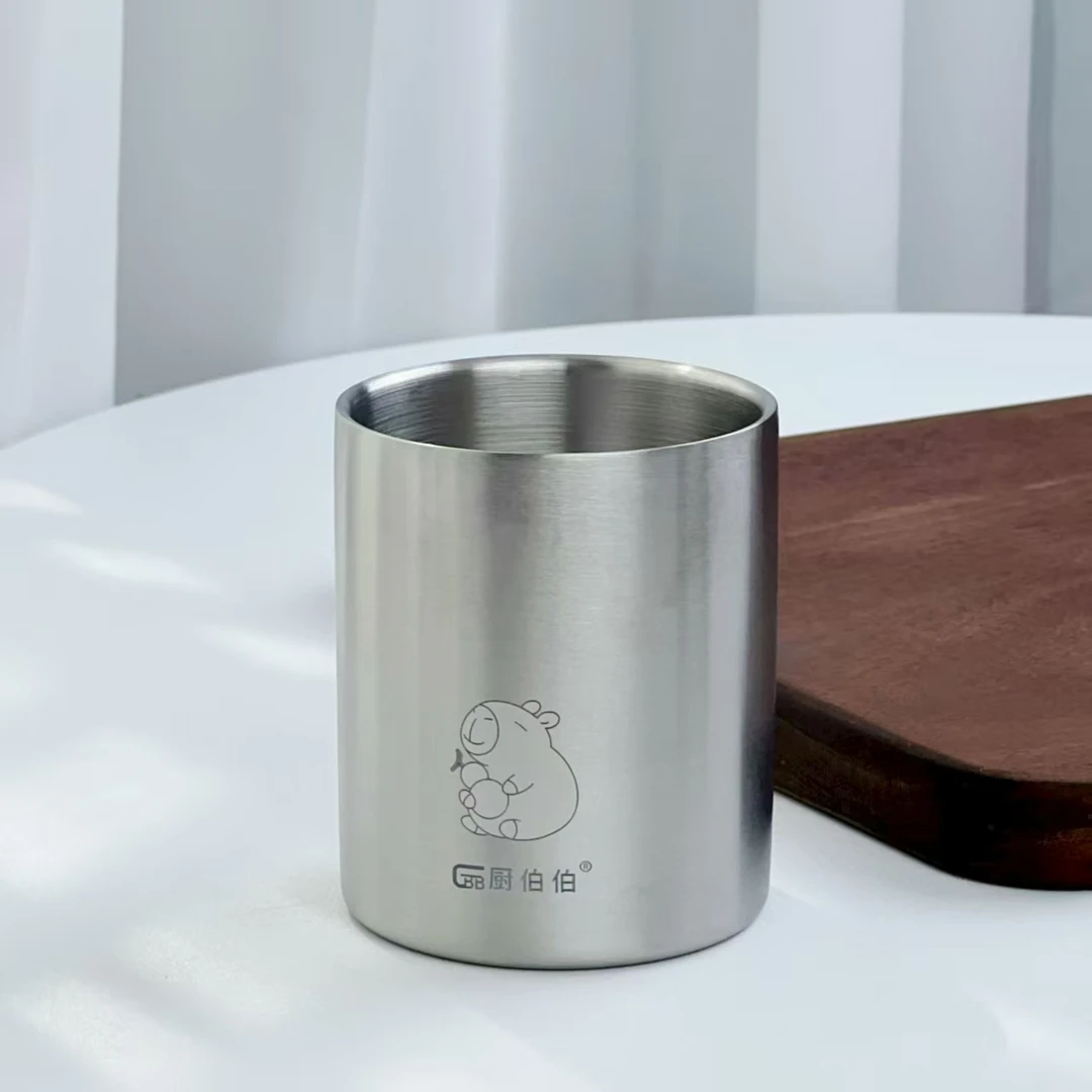 卡通图案马克杯304不锈钢咖啡杯喝水杯