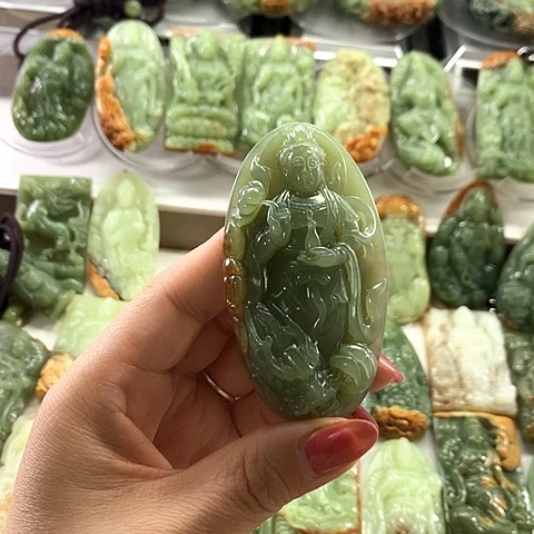 和田玉未镶嵌挂件