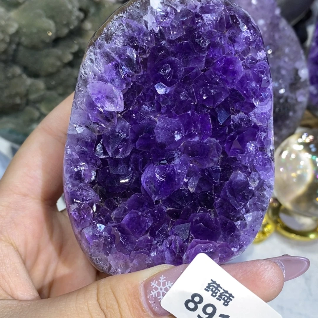 未镶嵌紫晶珠宝半成品大牙