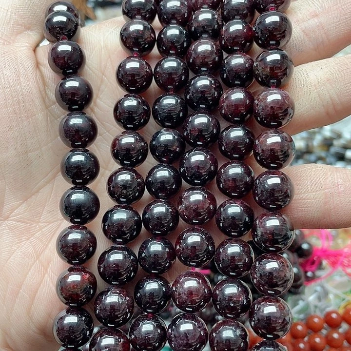 玛瑙/玉髓珠宝半成品未镶嵌一条11mm石榴石