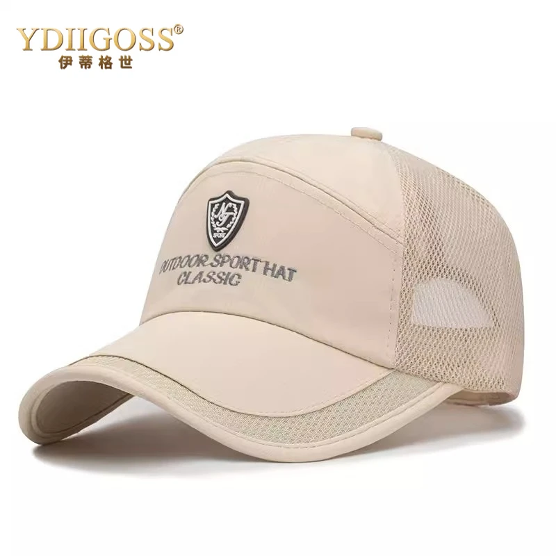 YDIIGOSS透气网眼棒球帽男款夏季薄款透气字母刺绣遮阳鸭舌帽防晒
