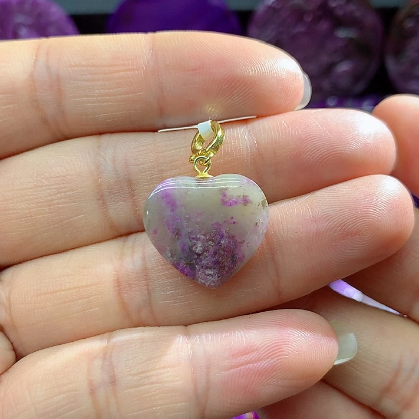 【闪购商品】苏纪石（舒俱来）银S925镀金镶嵌吊坠赠链