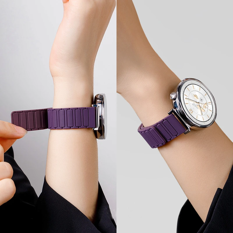 欣成适用OPPO Watch X2 Mini手表带小金表女款磁吸硅胶4pro手表带