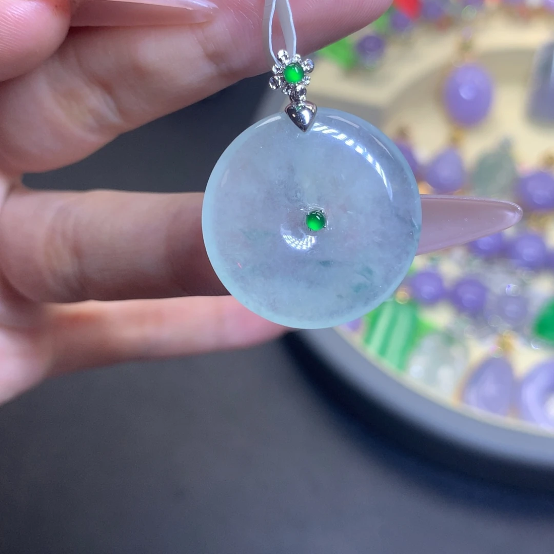 翡翠银S925镶嵌颈饰