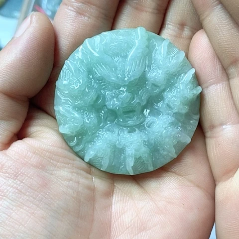 翡翠颈饰未镶嵌角*天然缅甸翡翠a货