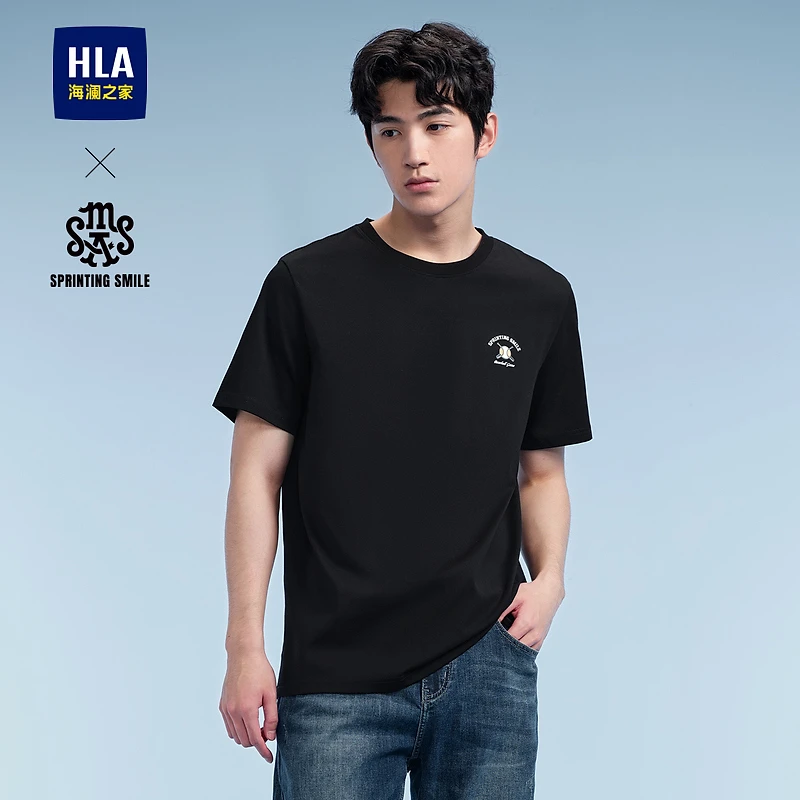 【SPRINTING SMILE系列】HLA海澜之家24凉感短袖T恤HNTBW2W010A
