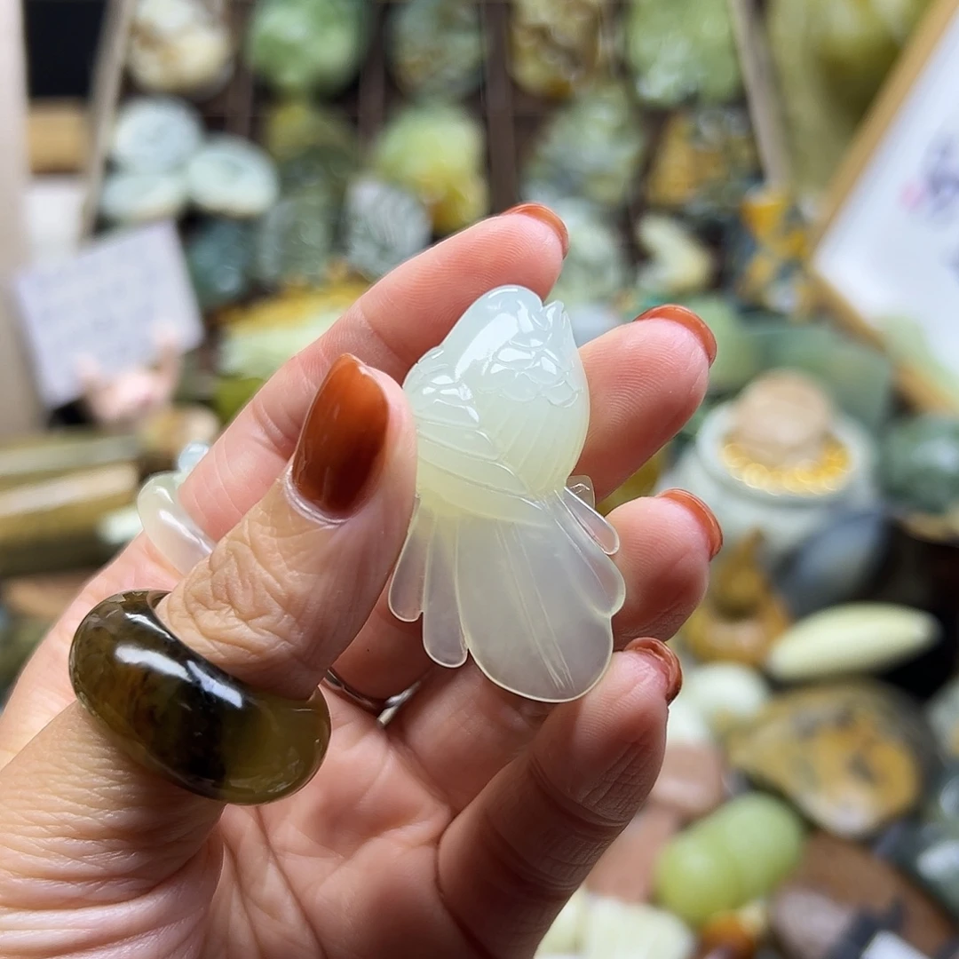 小***怪岫玉未镶嵌颈饰岫玉鸟