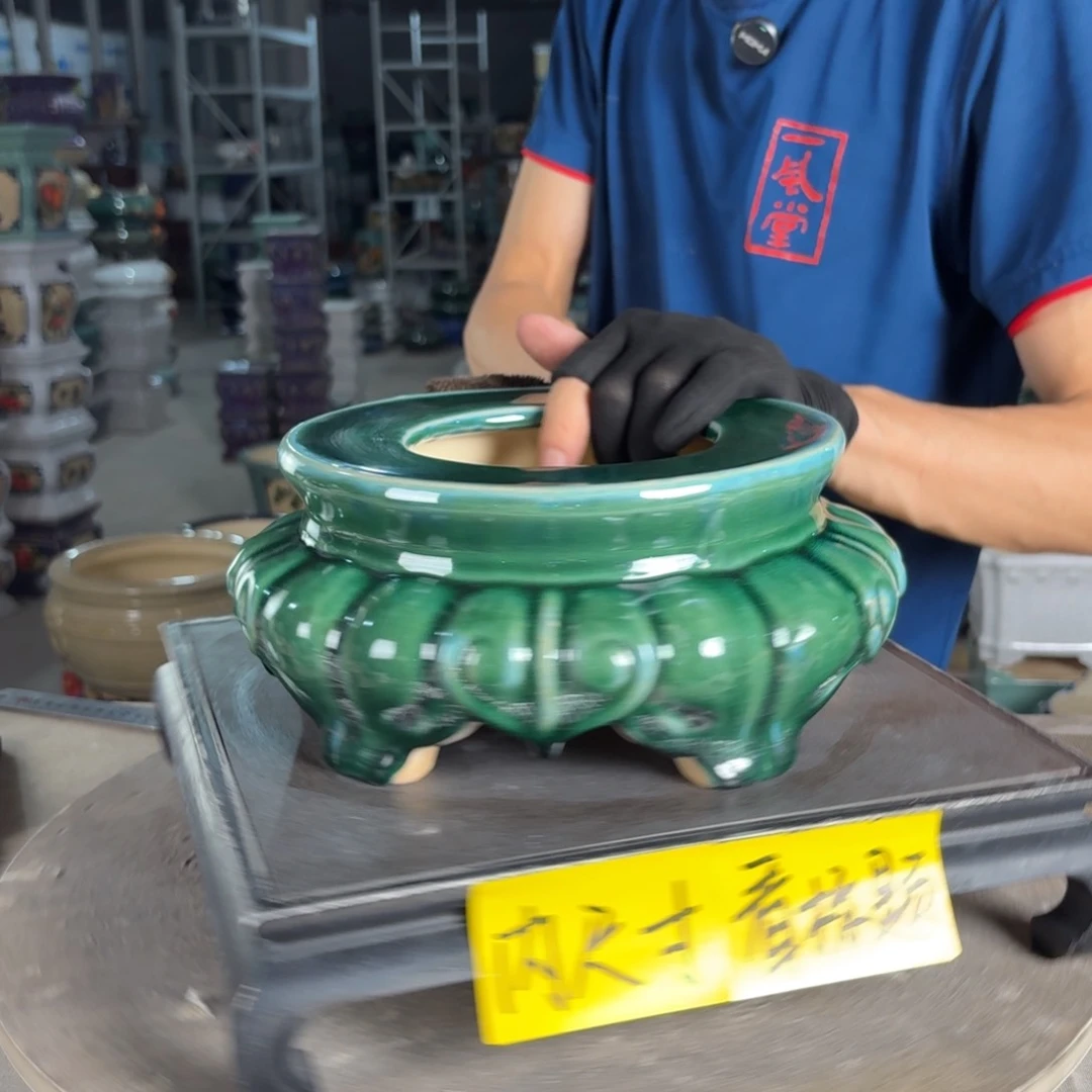 一风堂石湾花盆 面21高12