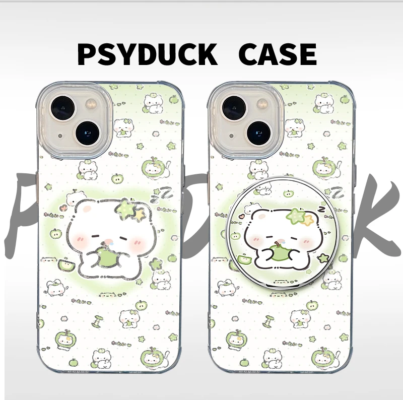 适用苹果华为一加小米瞌睡小猫IMD羽纱创意动漫防摔手机壳