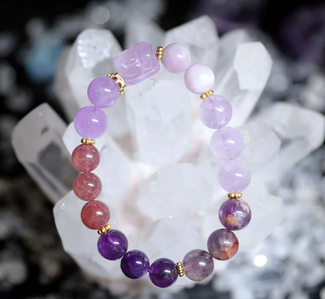 【九紫离火】天然水晶多宝貔恘手串（多样性发其一）