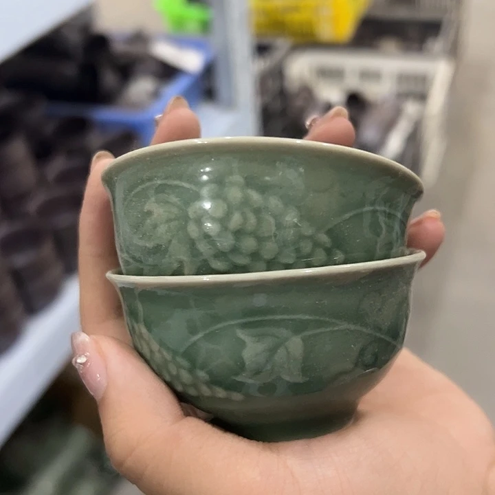 龙泉云间青瓷小米茶器