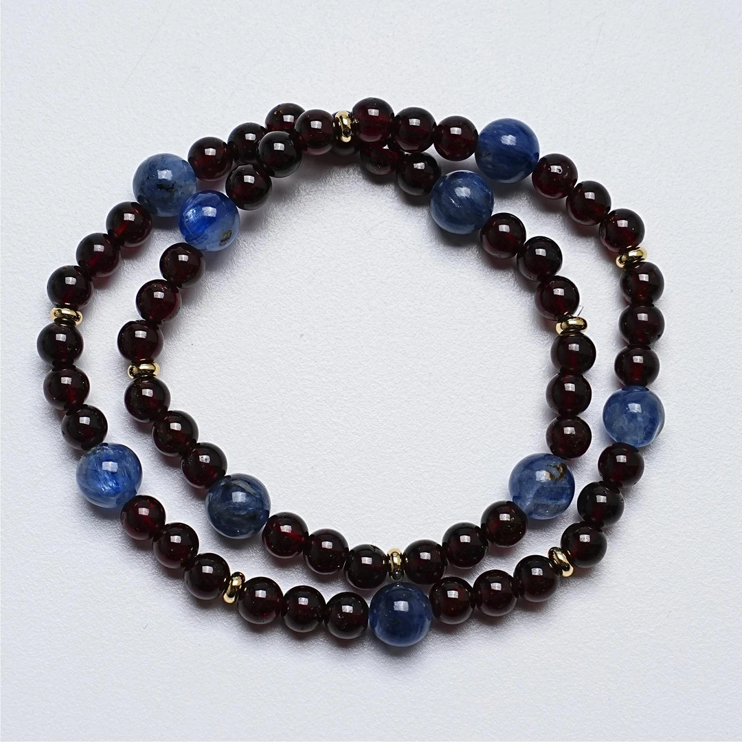 铜合金水晶手链 【青兰凤语】多层水晶手串女款百搭手工叠戴长链