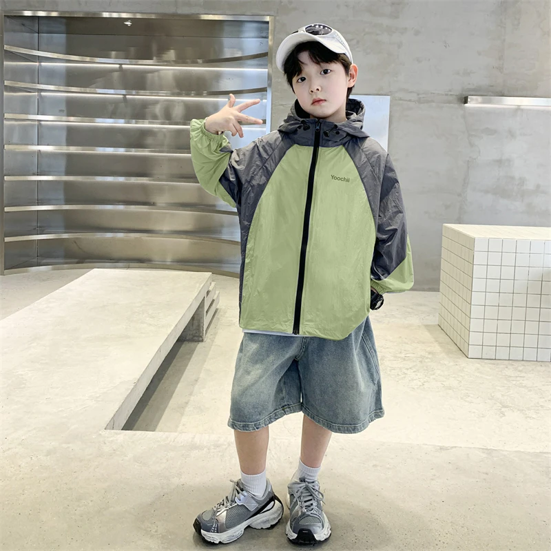 男童夏装防晒服外套2025新款夏季中大童儿童男孩透气防晒衣薄款潮