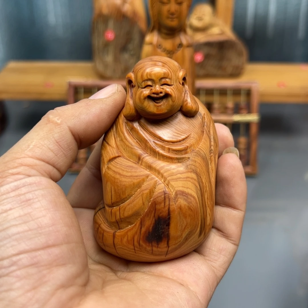 水***夕木崖柏木摆件手把件，
