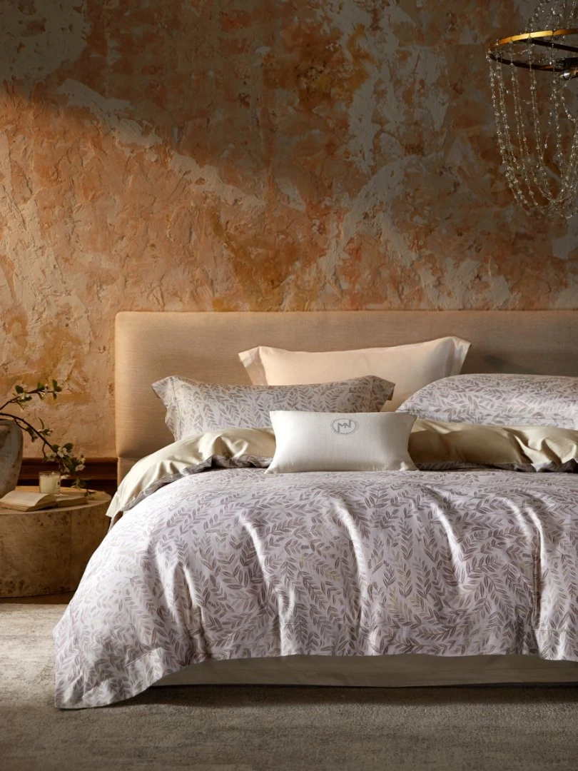 MN慕奈/2025重磅上新金丝小锦缎/高定系列/四件套/叶语