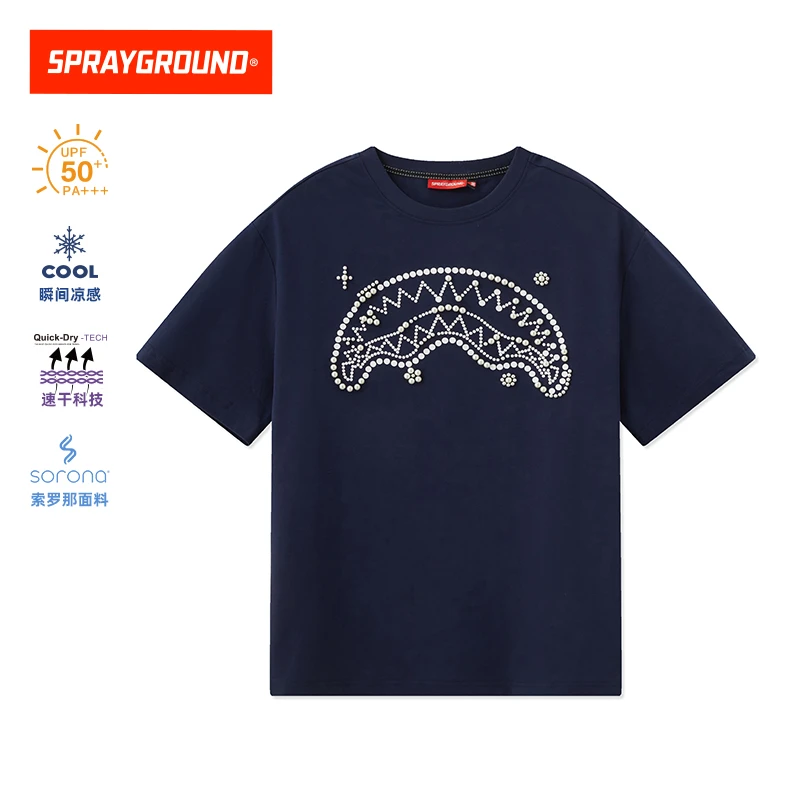 SPRAYGROUND鲨鱼嘴短袖T恤珍珠速干防晒凉感 珍珠合集JM WE120235