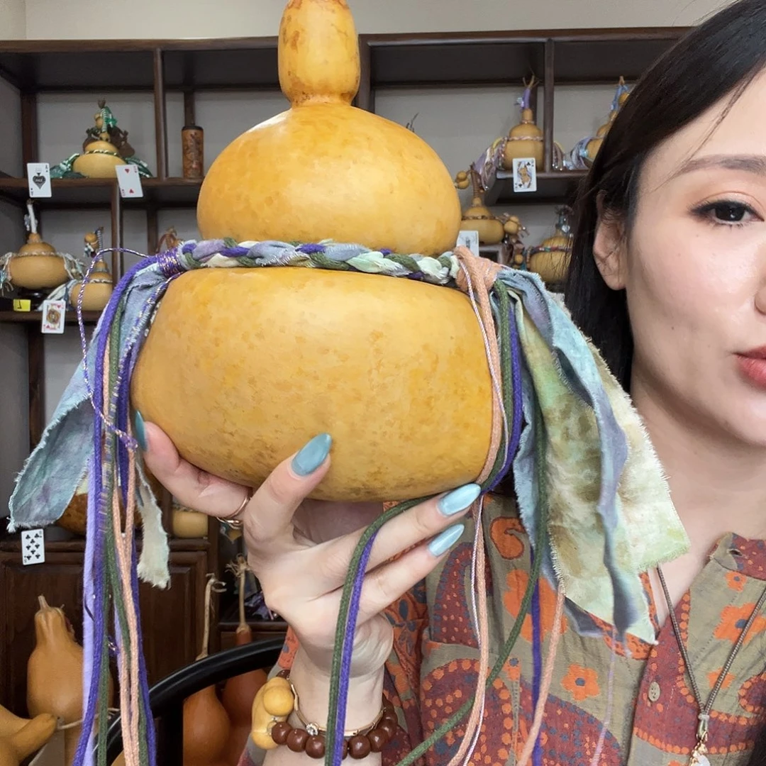 *****花皮布袋葫芦摆件