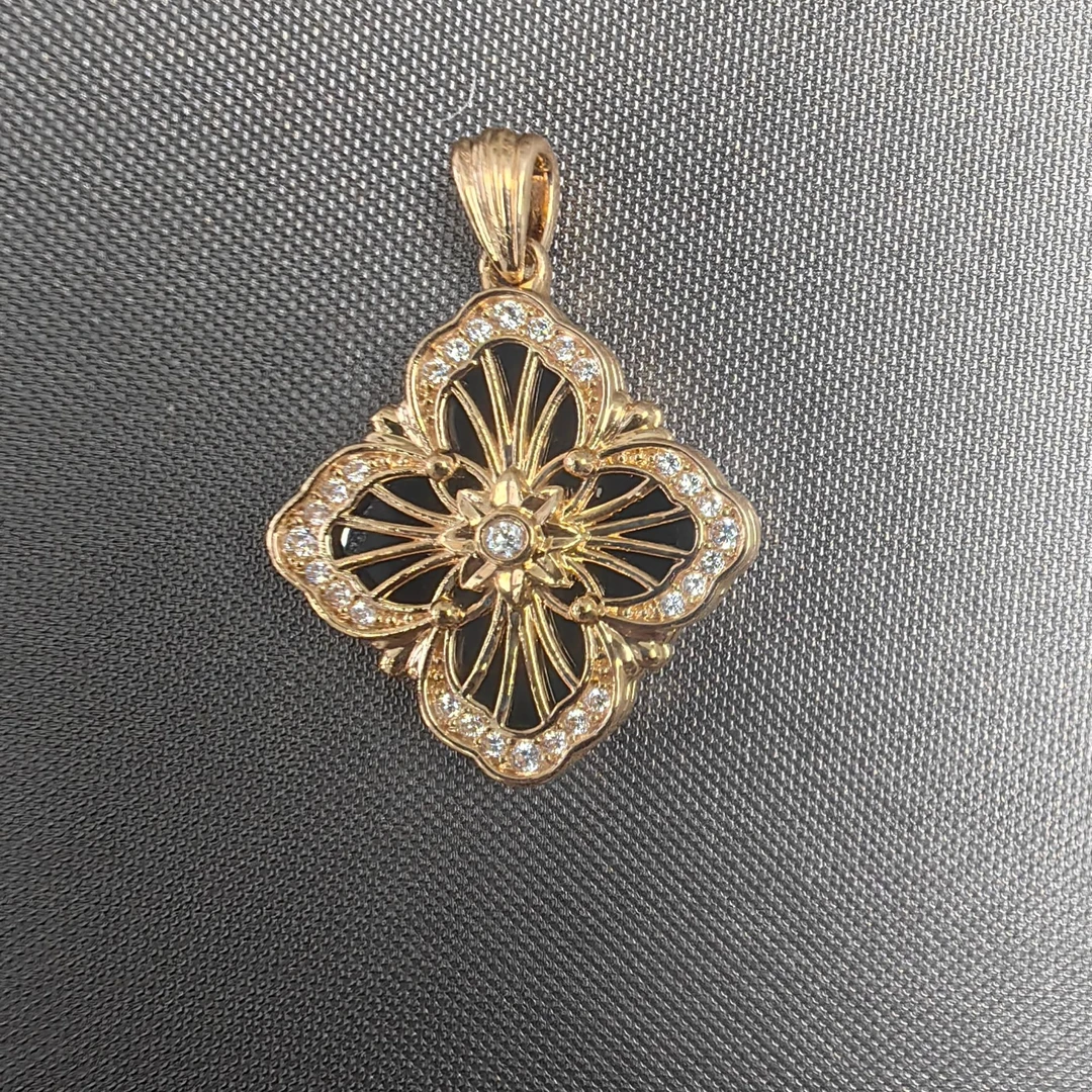 18k金 布布吊坠复古宫廷风格