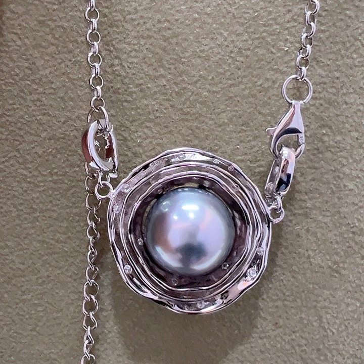 海水珍珠吊坠(赠链)银S925镶嵌