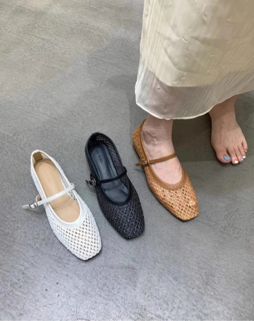 2025夏季新款复古内增高网鞋编织透气晚晚风玛丽珍法式配裙子女鞋